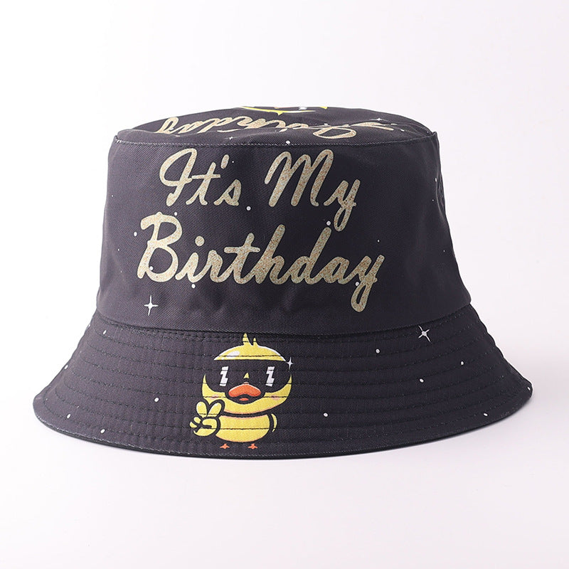 Wholesale Digital Print Yellow Duck Bucket Hat Fashion Party Accessory Gift