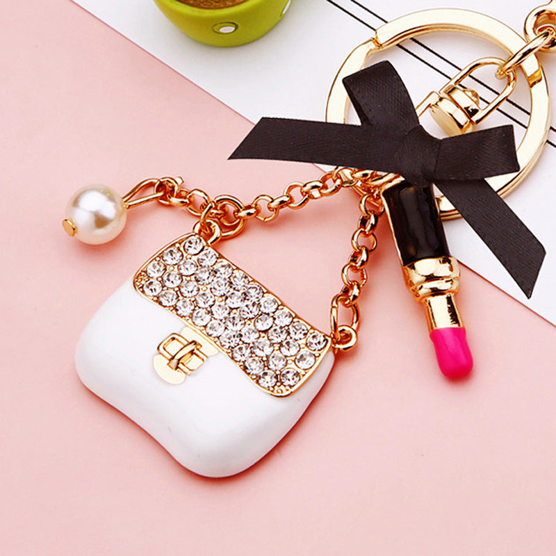Wholesale Pearl Diamond Zinc Alloy Keychains ACC-KC-RuiYuan002