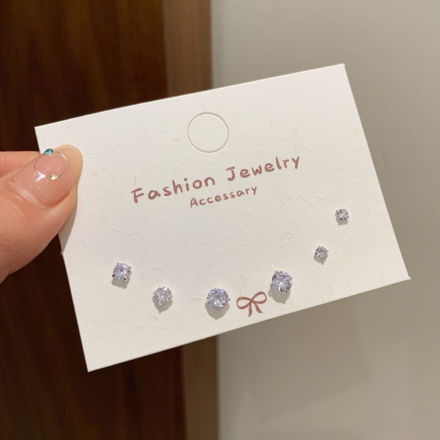 Wholesale Zircon Earrings for Ear Piercing Combination Set