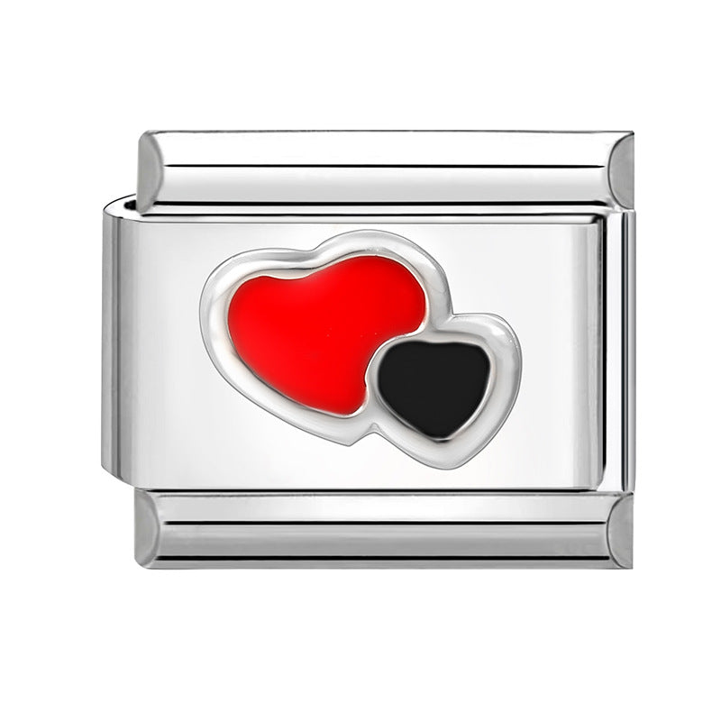 Wholesale 9mm Italian Charm Starter Bracelets DIY square Single Section Creative Stainless Steel Composable Bracelet