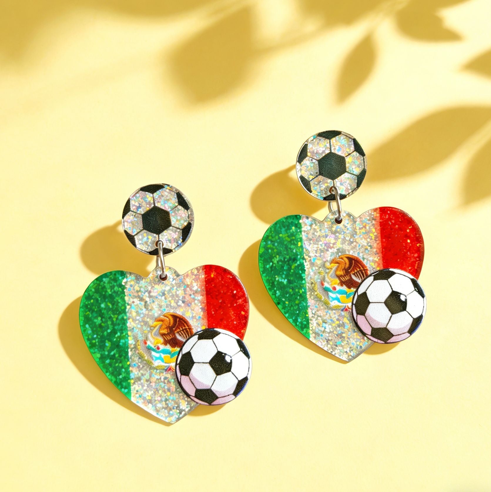 Wholesale US Canada Mexico World Cup Asian Football Champion Earrings