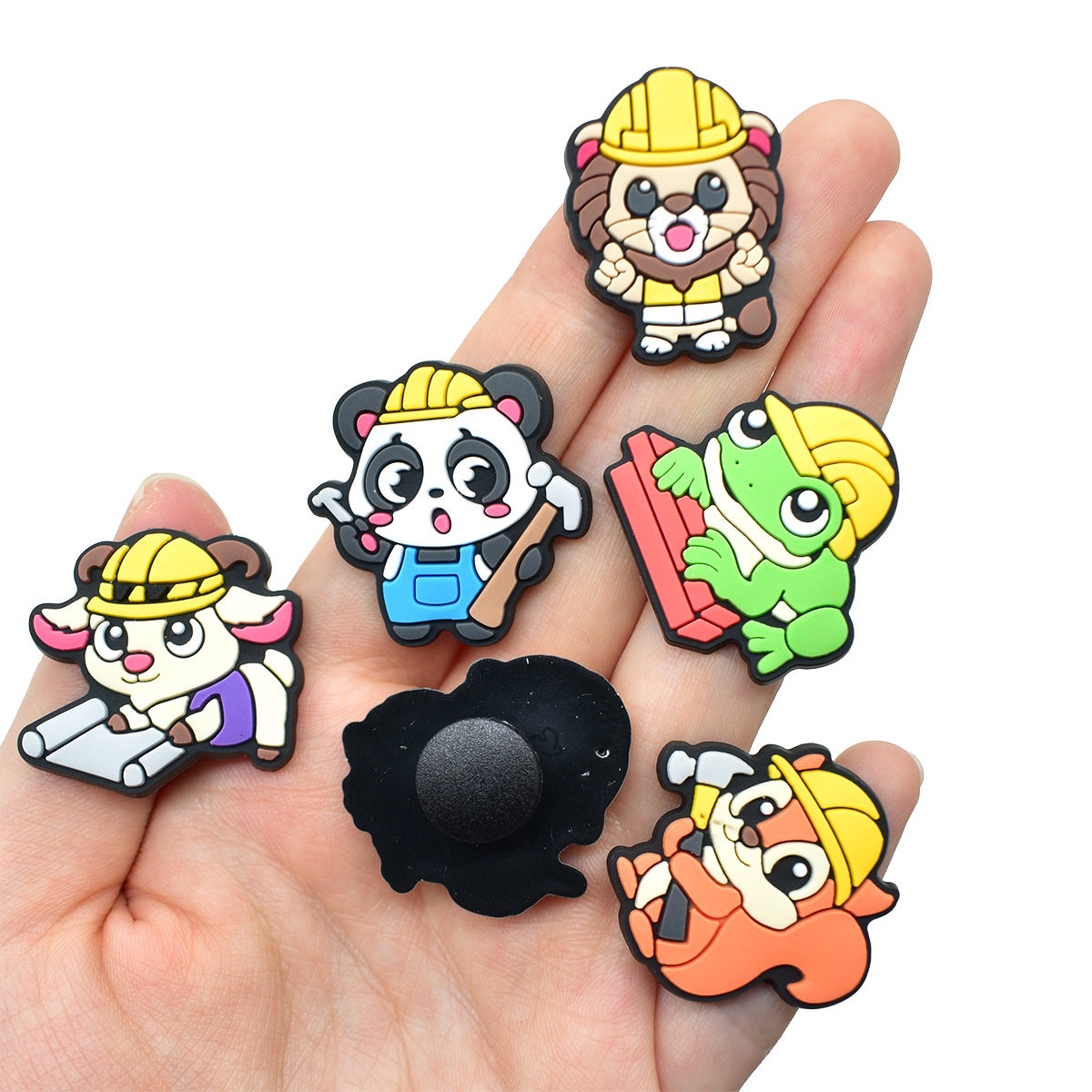 Wholesale Random 100pcs Cute cartoon animal series PVC Soft Rubber Shoe Buckle Decoration