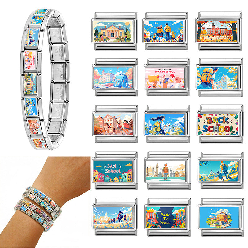 Wholesale Italian-Style DIY Module Bracelet - Titanium Steel Electroplated Fashion Accessory,  Commemorative Gift for Everyday Wear