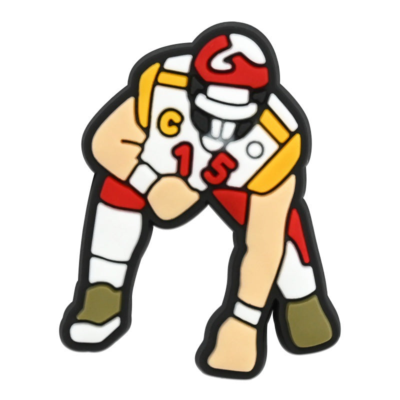 Wholesale Random 100pcs floral clogs PVC Soft Rubber Shoe Buckle Decoration