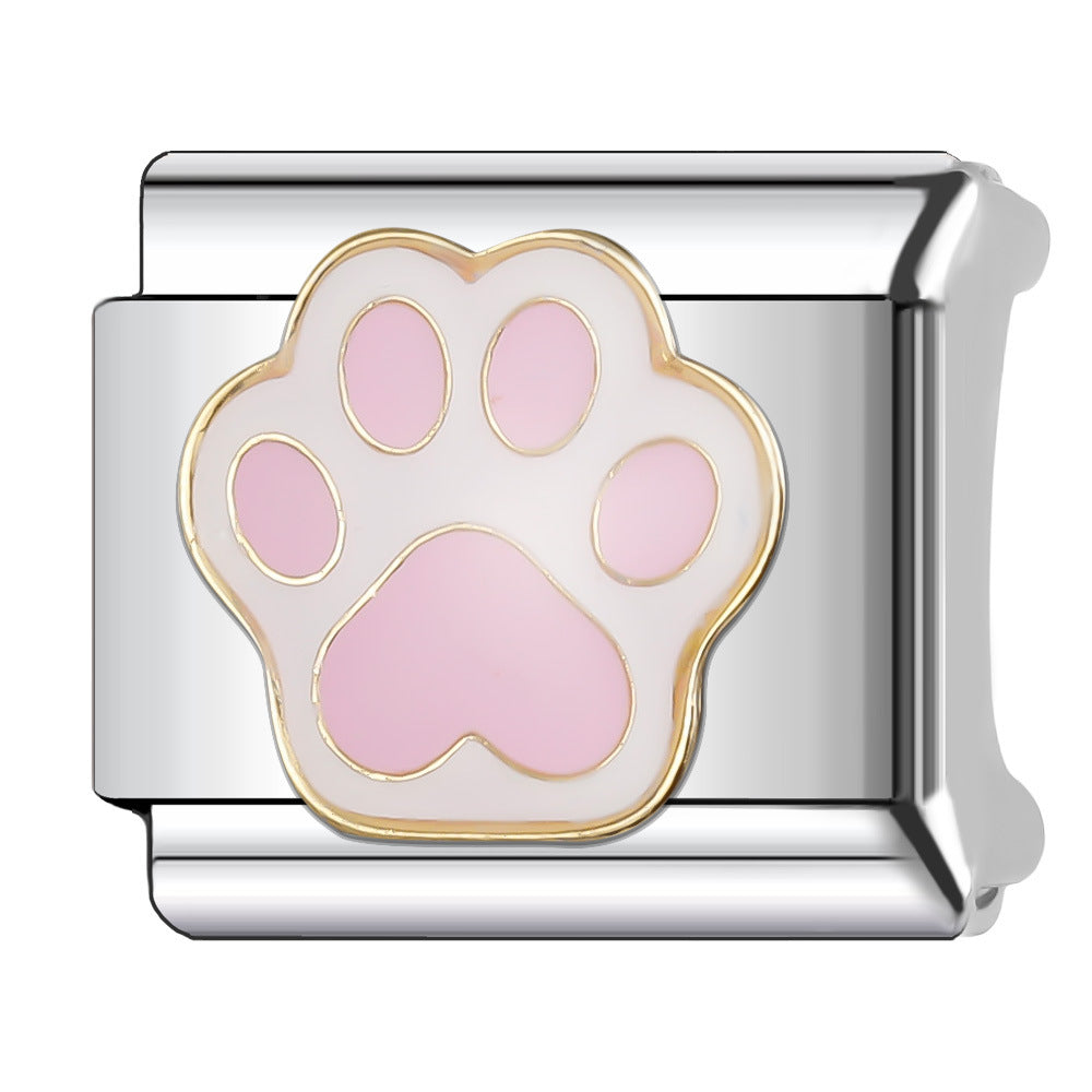 Wholesale Italian Charm Bracelet 9mm DIY Splicing Ocean Series Animal Stainless Steel Composable Bracelet