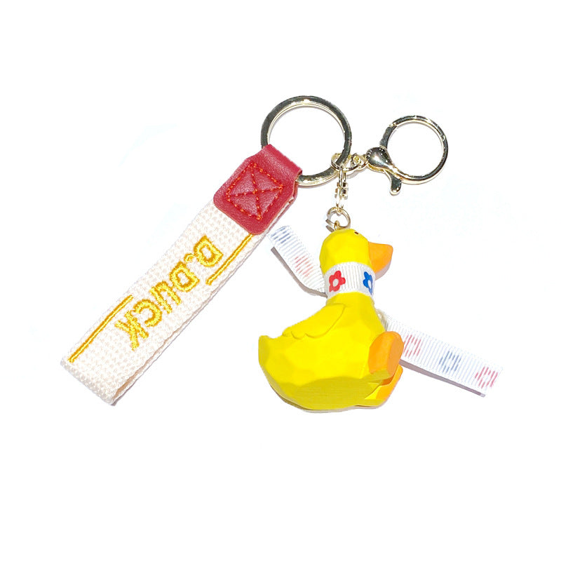 Wholesale Cartoon Cute Resin Duck Keychains ACC-KC-Gongz019