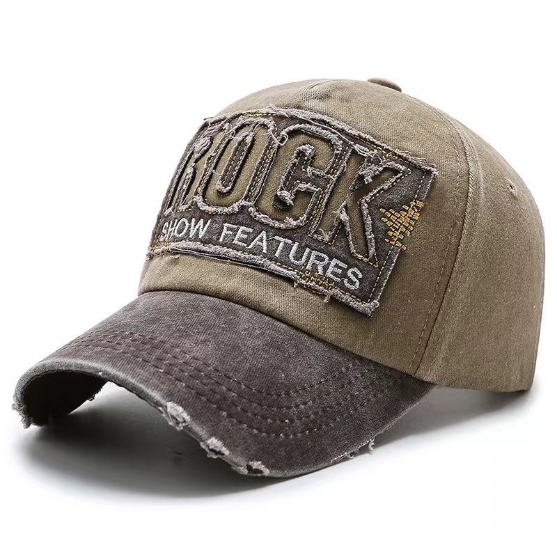 Wholesale Black Washed Cotton Embroidered Baseball Cap For Men Korean Style Casual Fashion Accessory Gift Boutique Resale