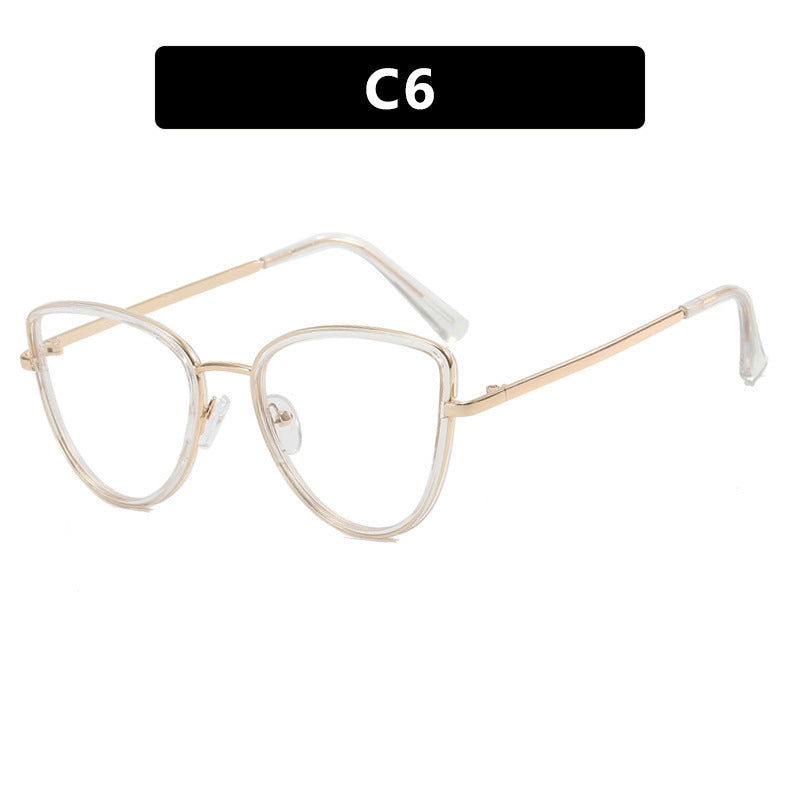 Wholesale Optical Glasses for Women Retro Plain Glasses Anti-blue Light Glasses Vintage ACC-SG-Dingc007