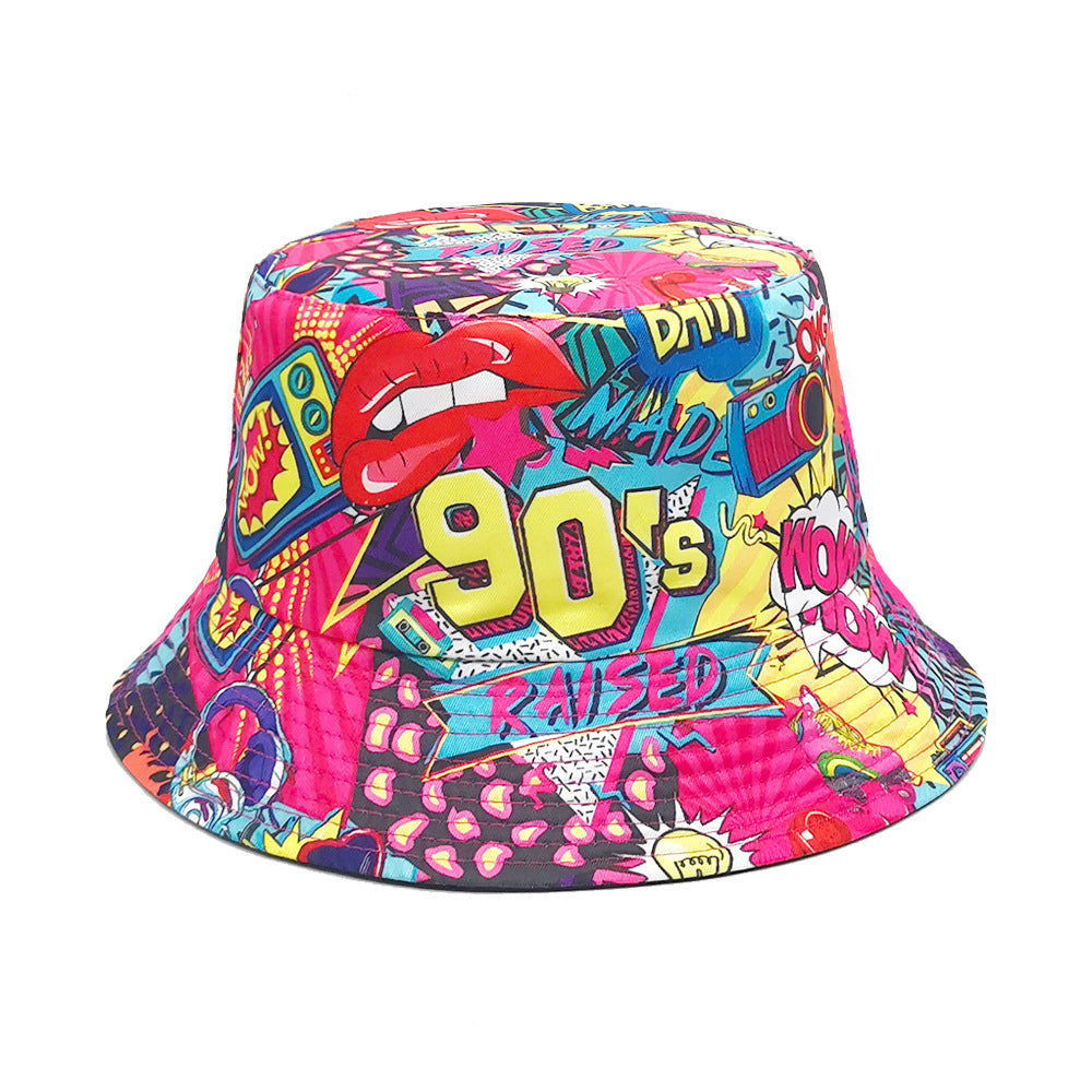 Wholesale Retro Print 90S Bucket Hat