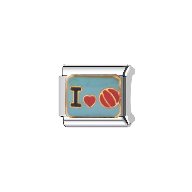 Wholesale Italian Charm Bracelet 9mm DIY Splicing Removable Cute Cat Stainless Steel Composable Bracelet