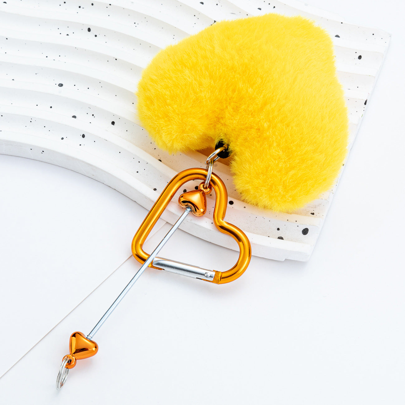 Wholesale Heart Carabiner Plush Pendant Keychains