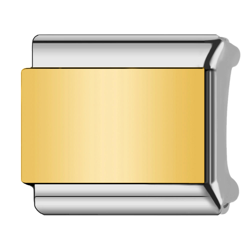 Wholesale  Italian Charm Bracelet 9mm DIY Single-bead smooth   Creative Stainless Steel Composable Bracelet