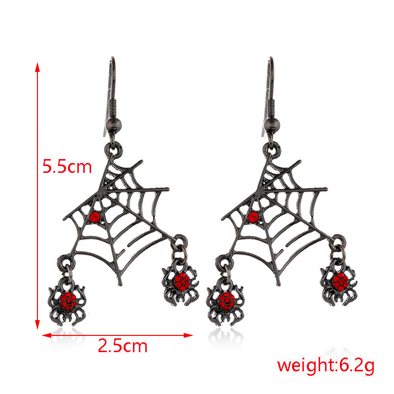 Wholesale horror funny skull  pumpkin alloy oil drop earrings