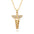 Wholesale retro cross micro inlaid zircon copper gold-plated necklace