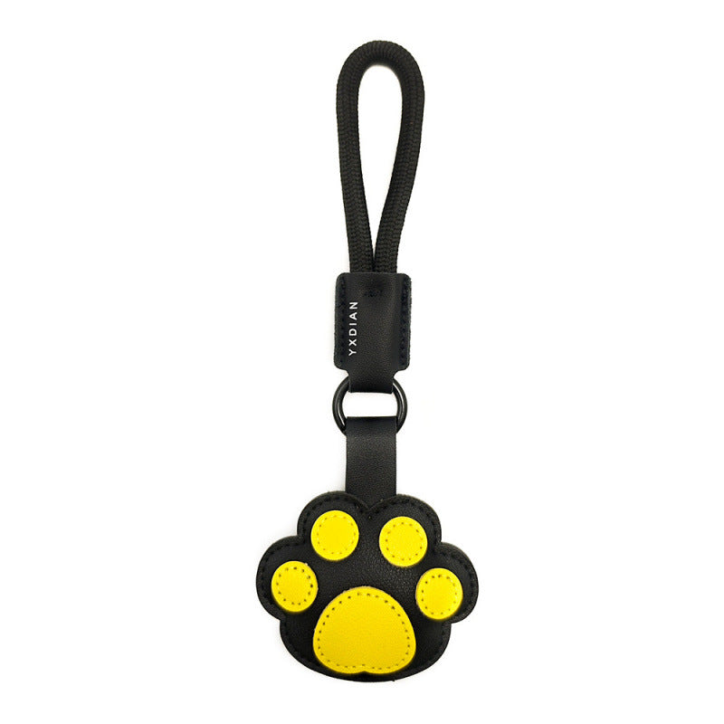 Wholesale Cartoon Cat Paw Leather Keychain Bag Charm For Couples Students Gift