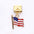 Wholesale 10pcs Italian Charm Bracelet 9mm DIY Splicing American Flag Series Stainless Steel Composable Bracelet