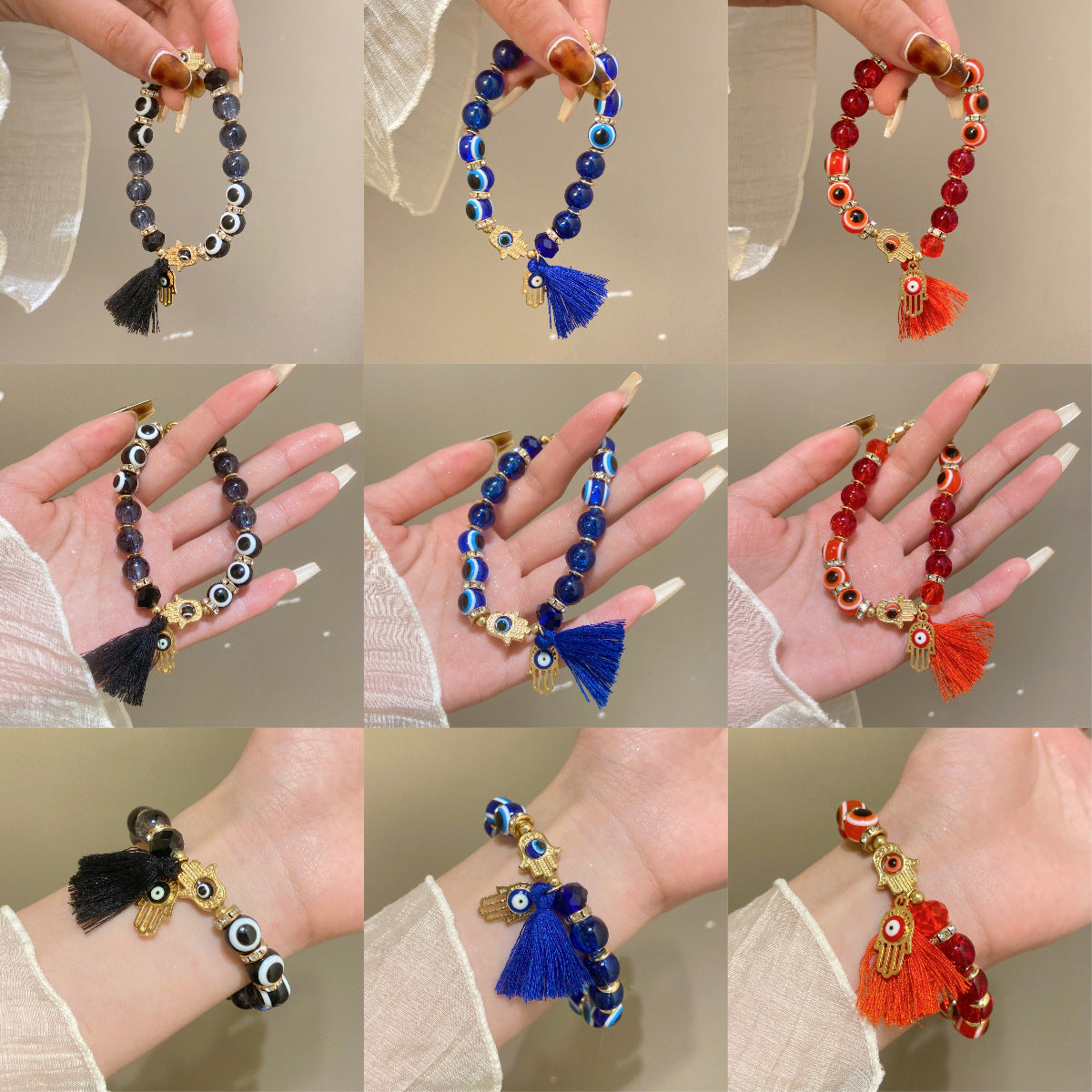 Wholesale Turquoise Evil Eye Cross Bracelet