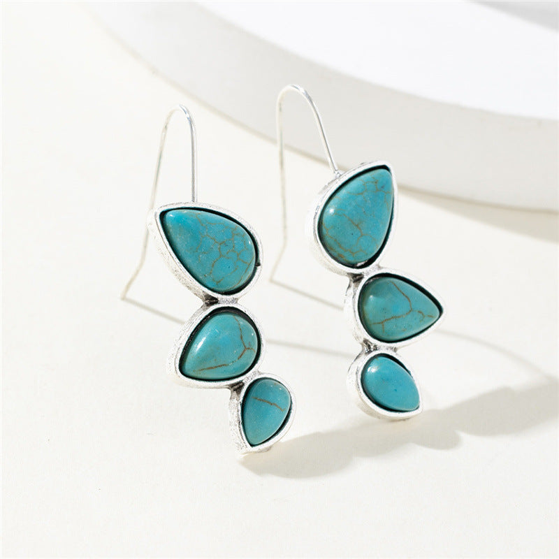 Wholesale Geometric square alloy earrings