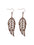 Wholesale  Retro Feather Leaf Shape Wooden Earrings
