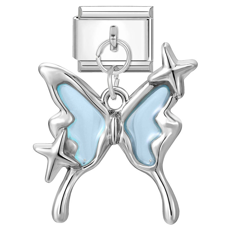 Wholesale Italian Charm Bracelet 9mm DIY Splicing Creative Pendant Stainless Steel Composable Bracelet