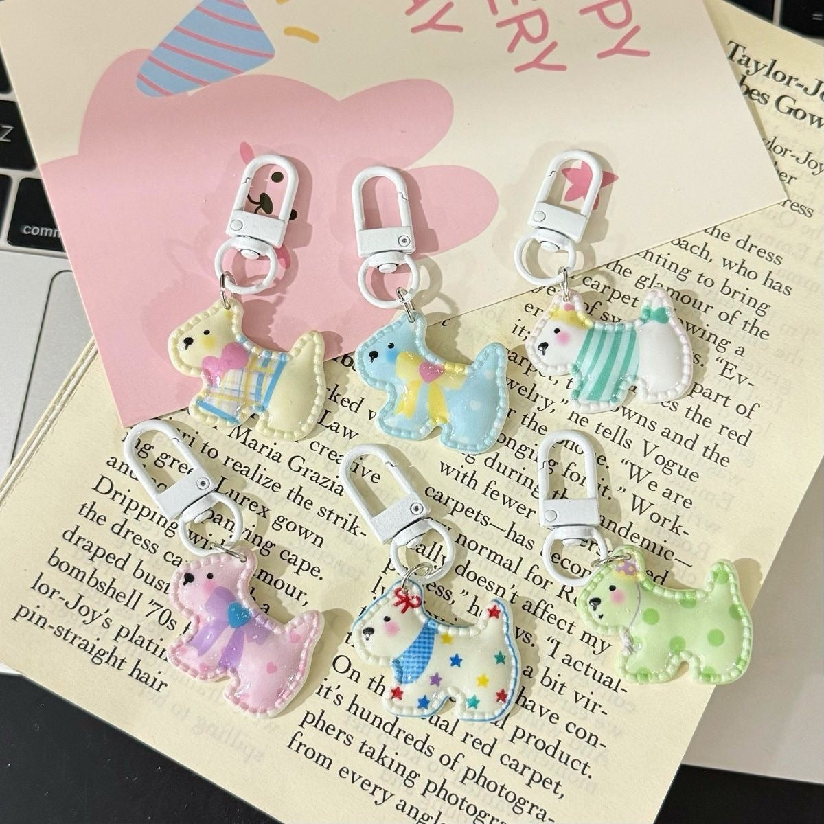 Wholesale Plastic Resin Cartoon Little Animal Keychain Bag Charm - Cute Bear Pig Keyring for Backpack Student Gift
