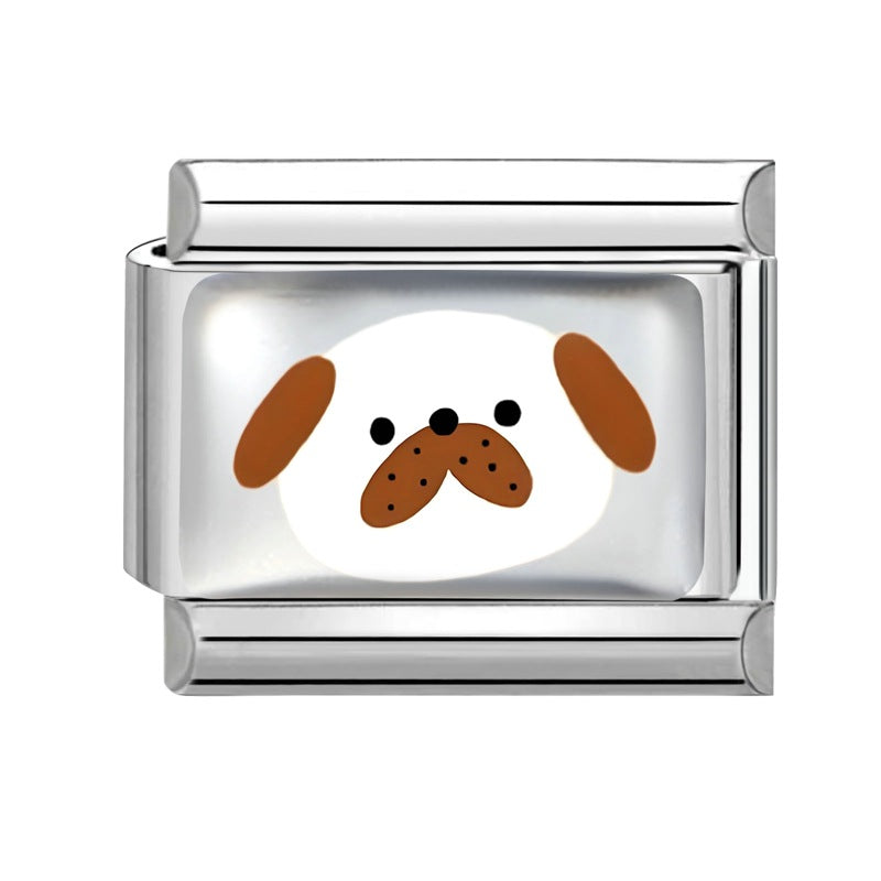 Wholesale 9mm Italian Charm Starter Bracelets DIY Pet Series Stainless Steel Composable Bracelet