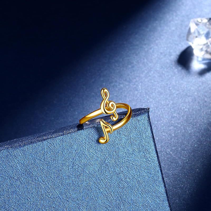 Wholesale Musical Note Open Adjustable Ring ACC-RS-YiRong004