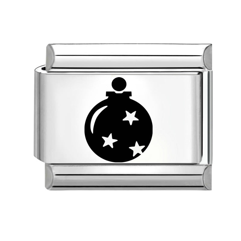 Wholesale Italian Charm Bracelet 9mm DIY Splicing Removable Christmas Cartoon Stainless Steel Composable Bracelet