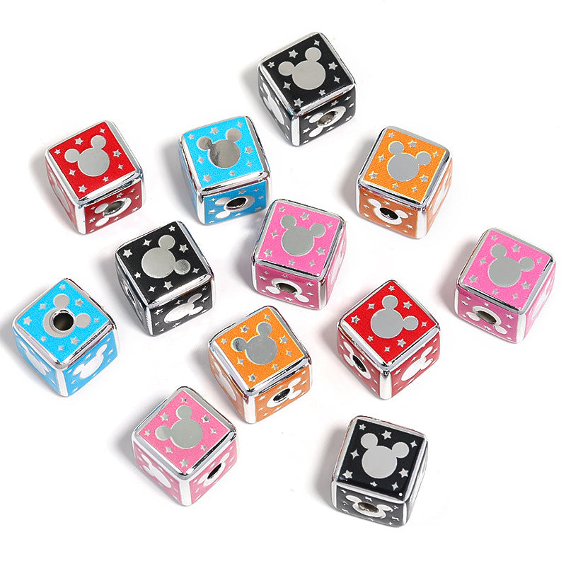 Wholesale 50pcs 14mm Acrylic Square Beads Color Printing Square Beads Diy Accessories ACCVIP-BDS-BLG001
