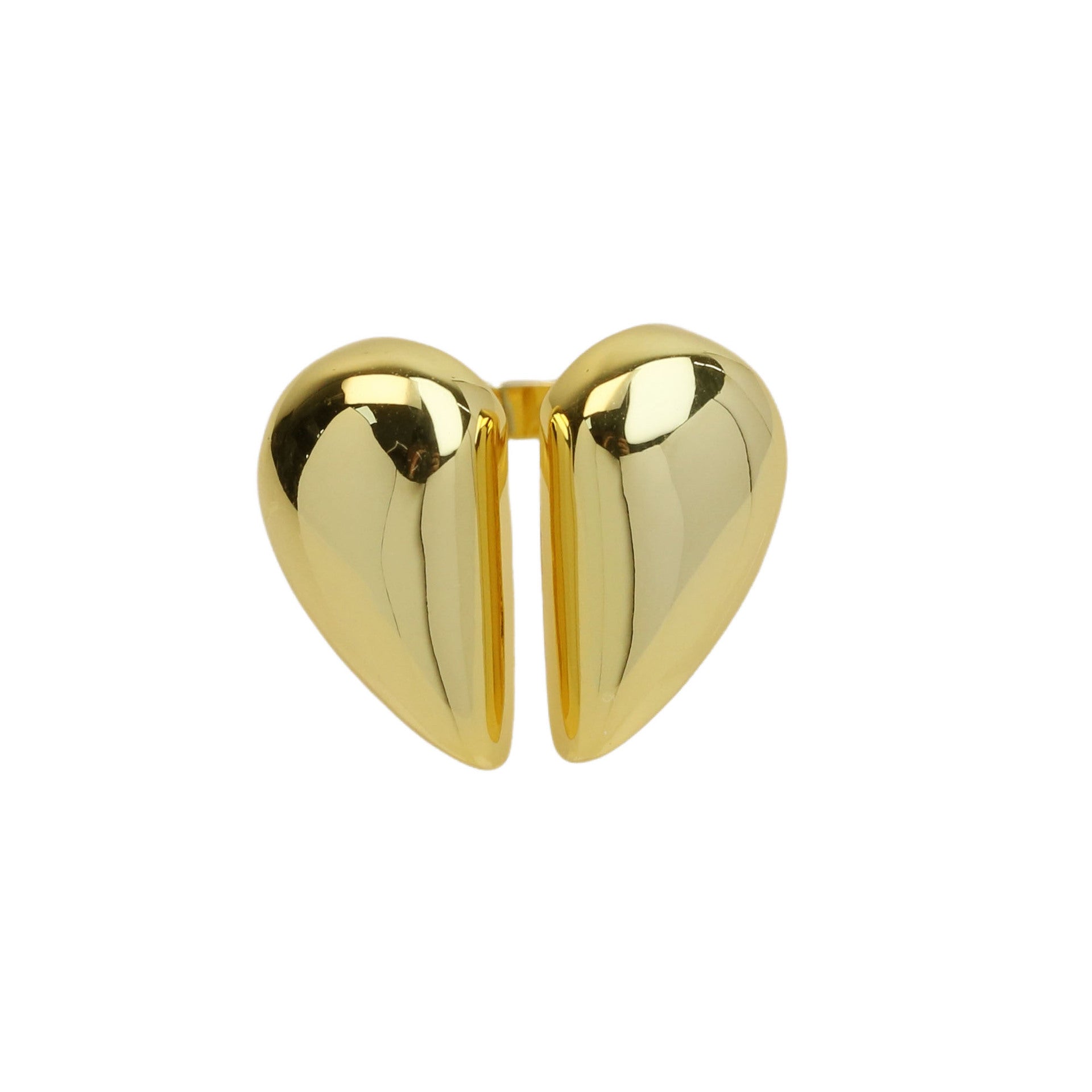 Wholesale  Brass Valentine's Day Glow Heart Shape Peach Heart Women's Ring