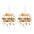 Wholesale Wooden printed school season grade text retro Bohemian autumn earrings