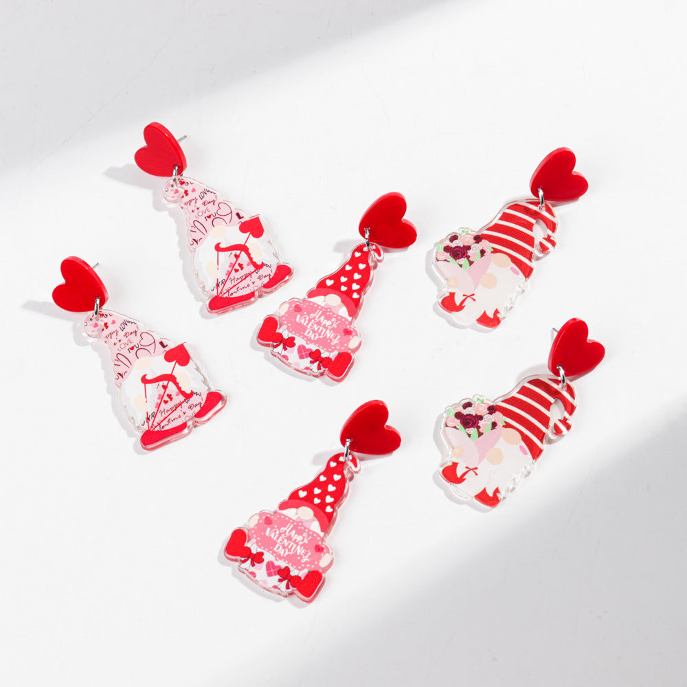 Wholesale Valentine's Day  love heart letters earrings