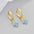 Wholesale  diamond four-leaf flower earrings  geometric flower earrings