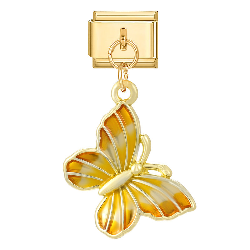 Wholesale Italian Charm Bracelet 9mm DIY Splicing Bow Series Stainless Steel Composable Bracelet