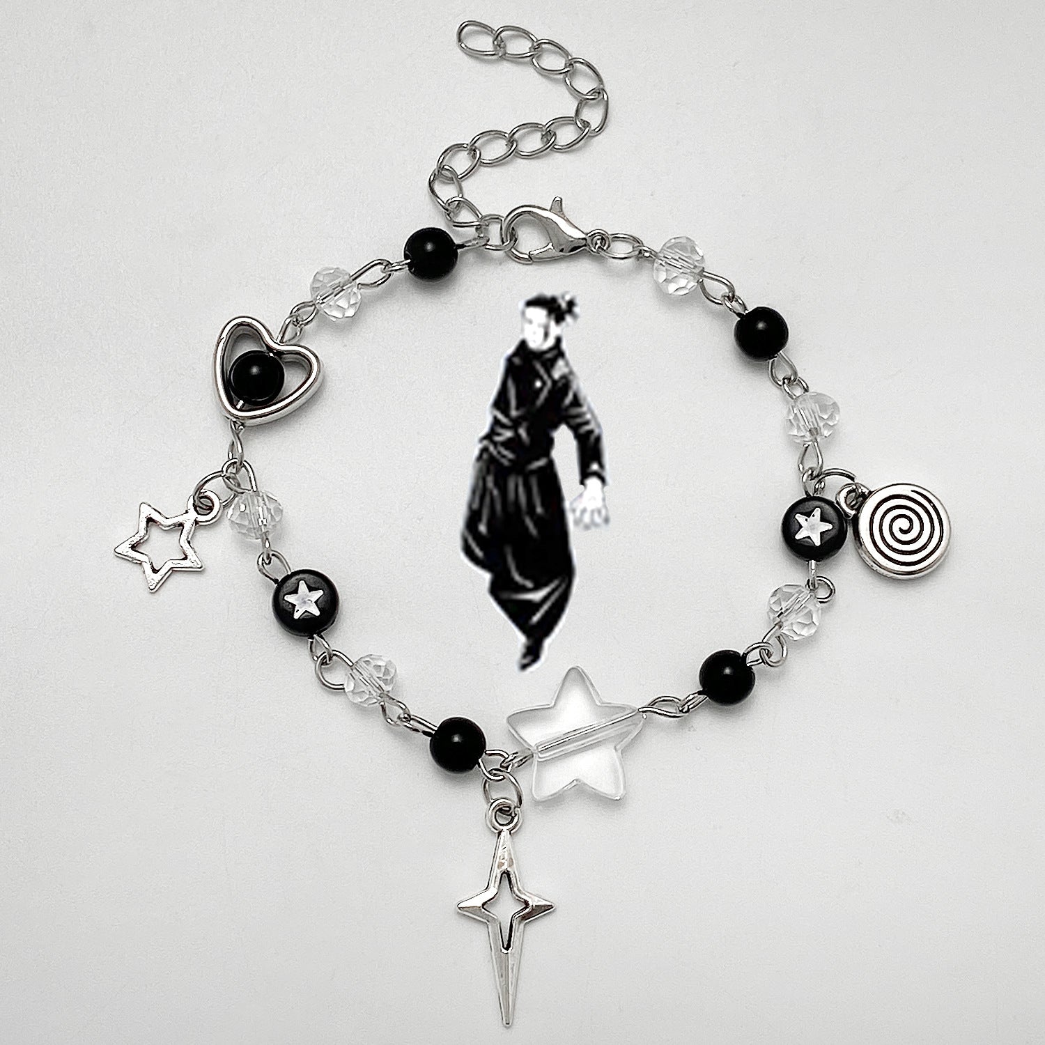 Wholesale Punk Hollow Five Pointed Star Bracelet Heart Shape Bracelet ACC-BT-MY008