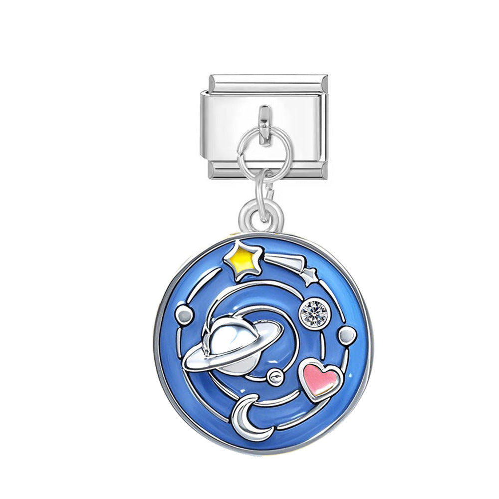 Wholesale  Italian Charm Bracelet 9mm DIY  Football Basketball Ball   Creative Stainless Steel Composable Bracelet