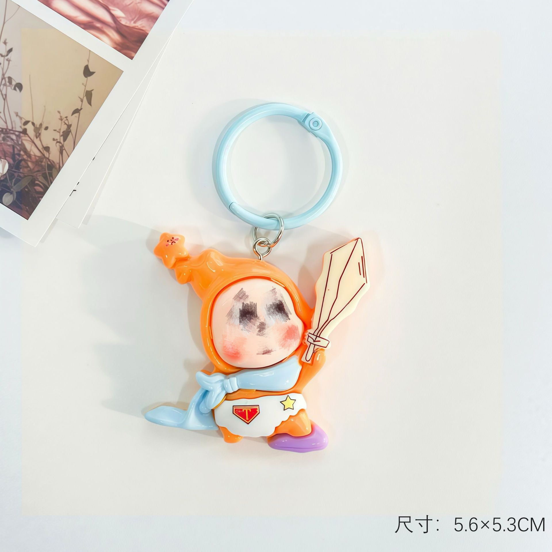 Wholesale Trendy Plastic Resin Star Keychain Bag Charm Gift for Students