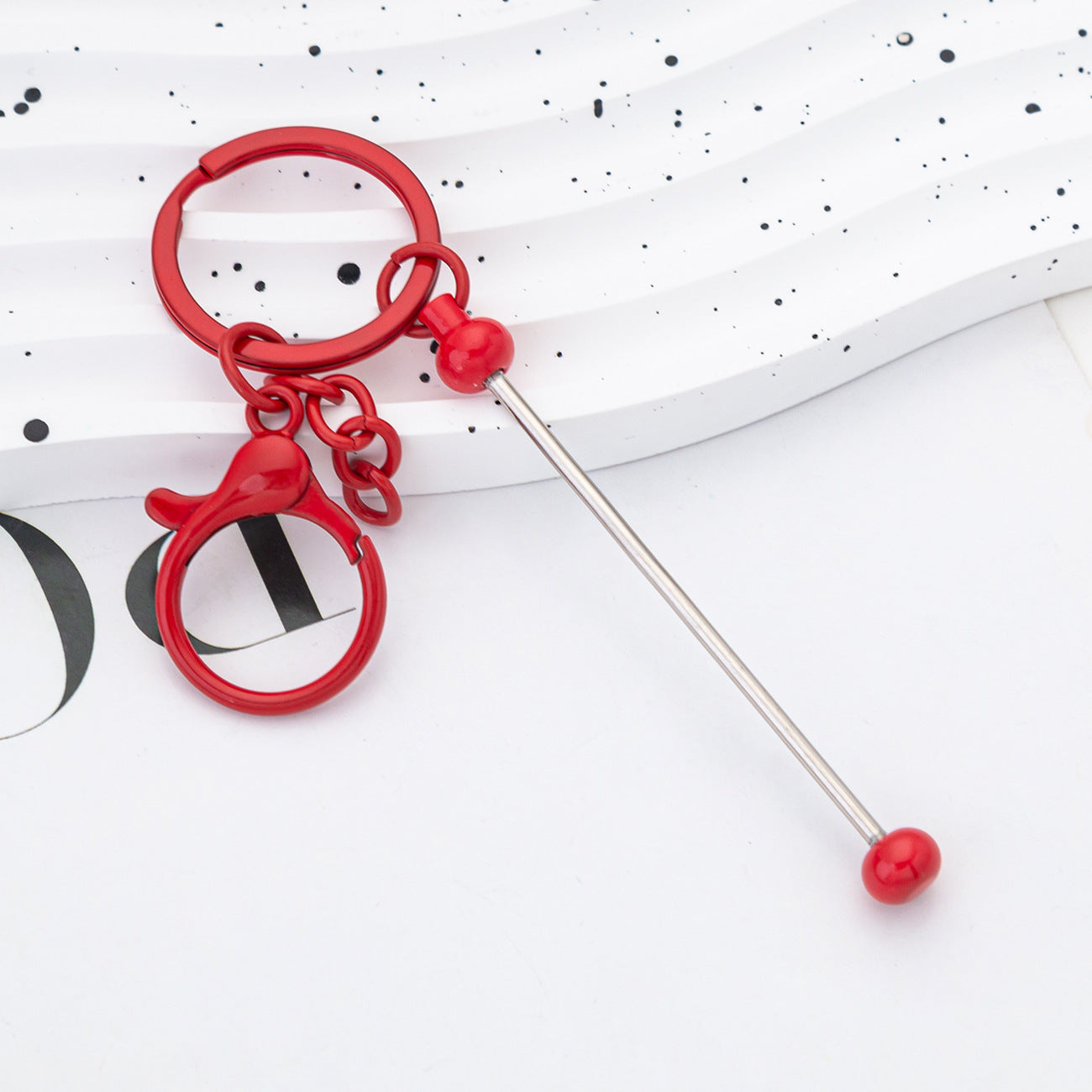 Wholesale Beadable Keychains Colorful DIY Beaded Keychains ACC-KC-HuaH008