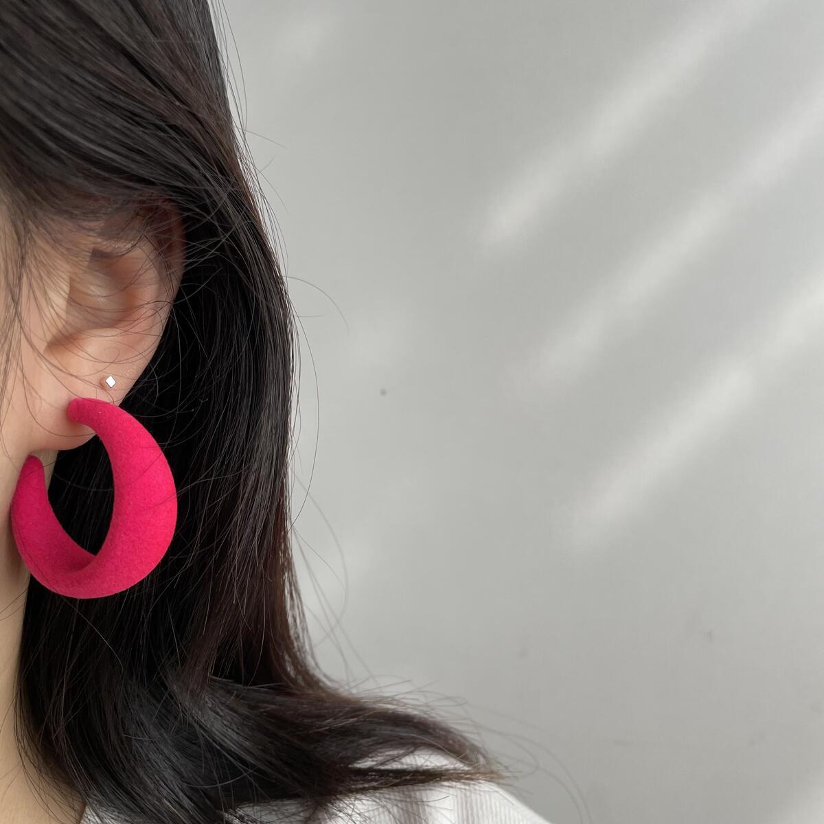 Wholesale Candy Color Geometric Square Circle C Shape Earrings