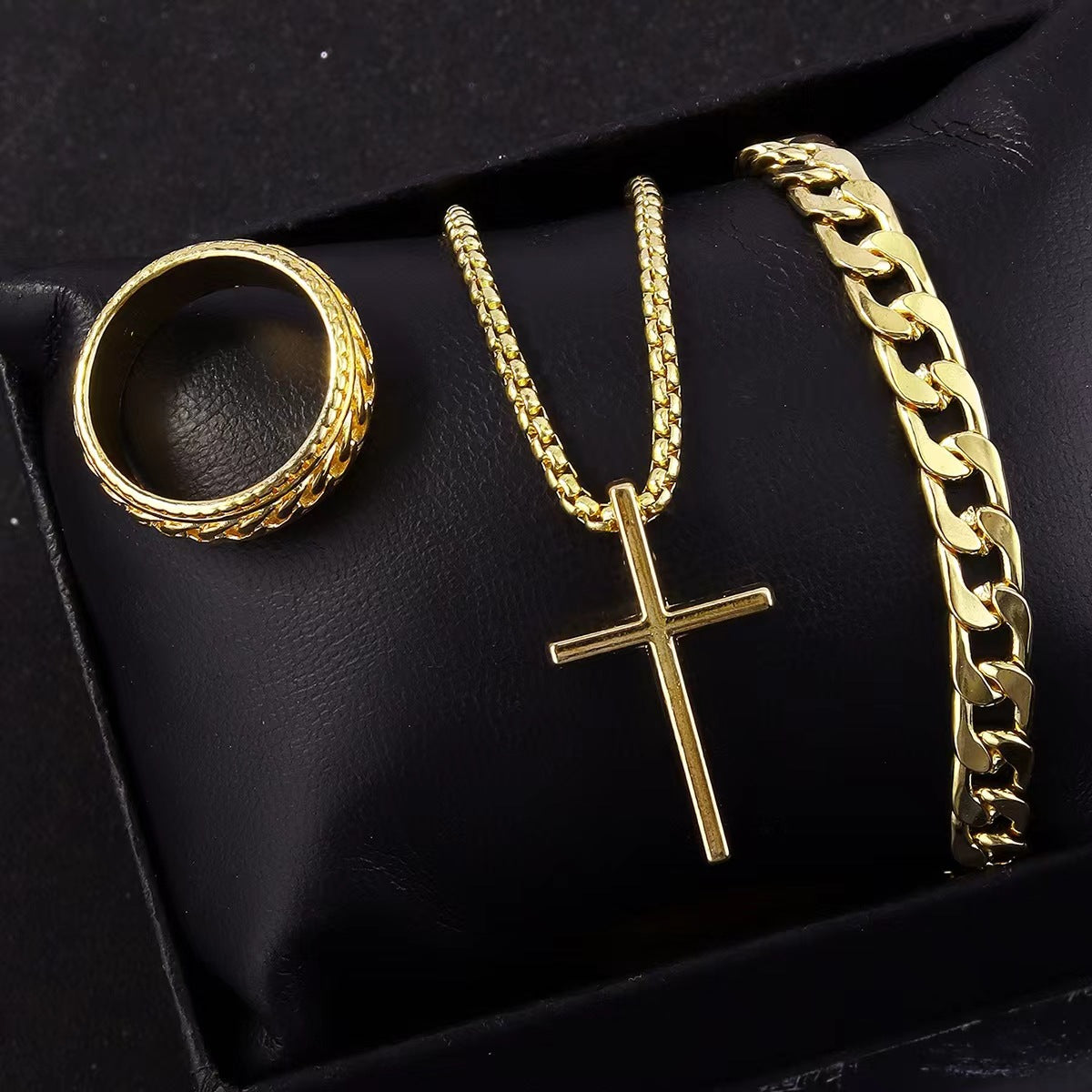 Wholesale Cross Pendant Bracelet Ring Set ACC-NE-ErJJ002