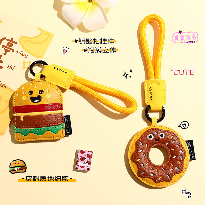 Wholesale Creative Leather Food Pendant Food Keychain