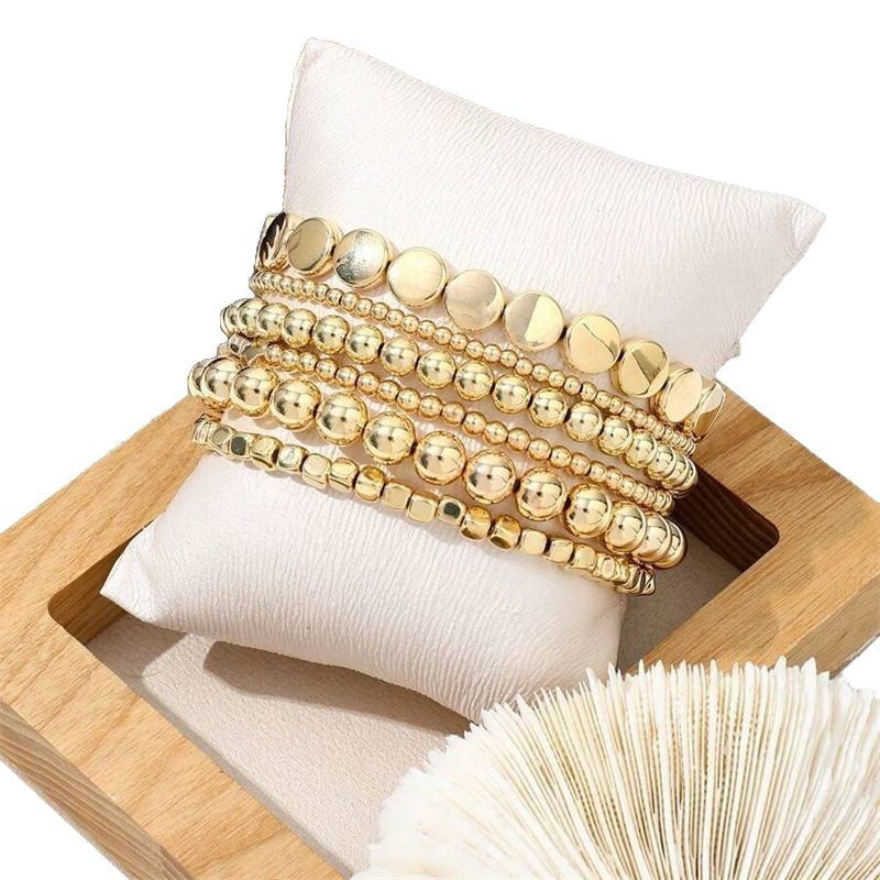 Wholesale Round Women's Bracelet Metallic Six-piece Bracelet