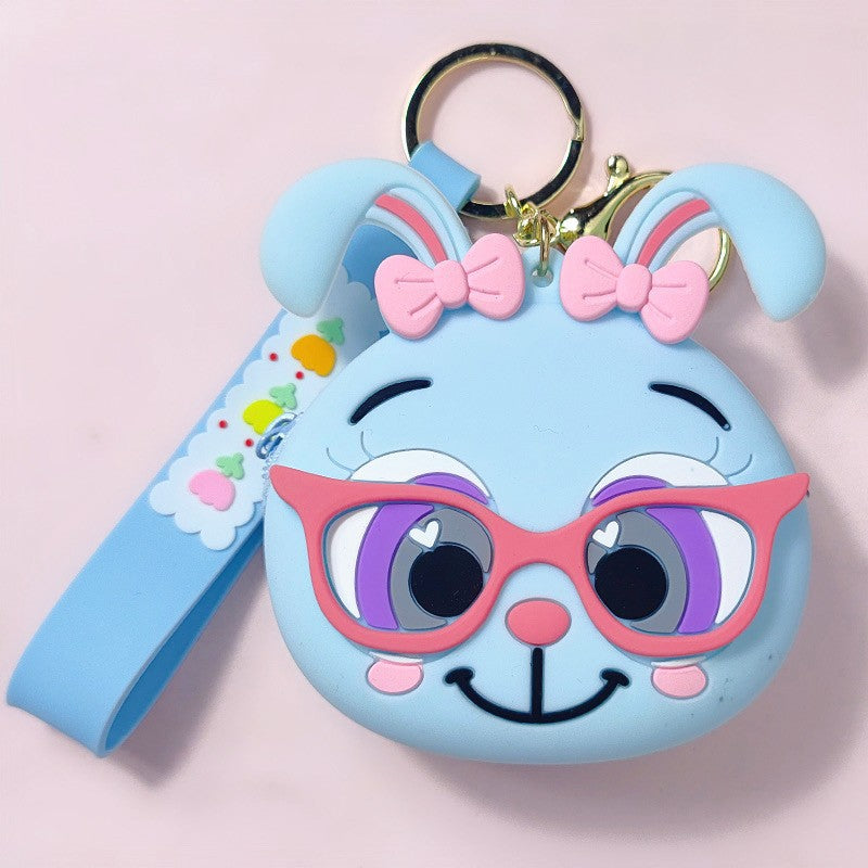 Wholesale Cute cartoon silicone wallet keychain