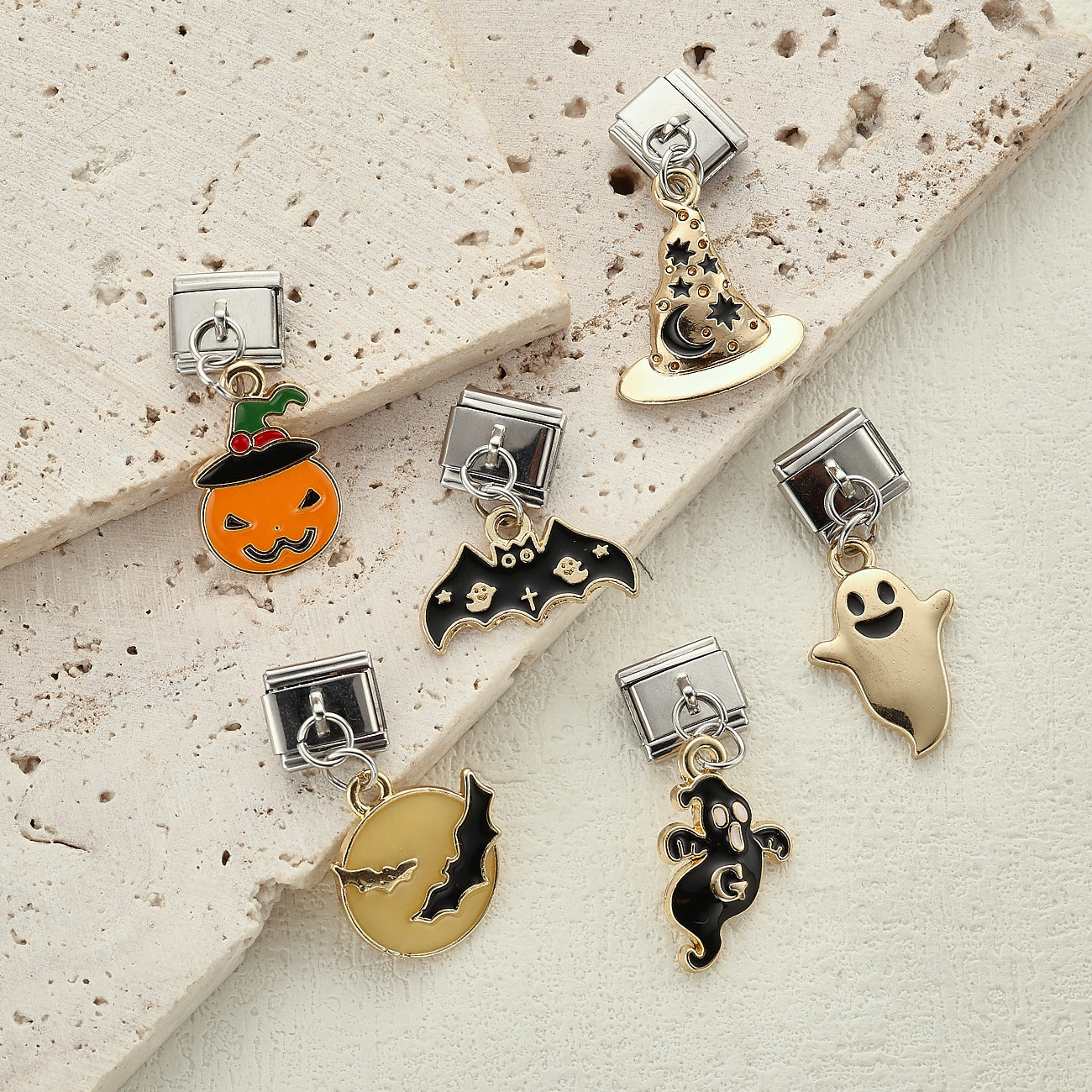Wholesale Dark Style  Series Pendant Stainless Steel DIY Bracelet Accessories for Craft Supply and Gift