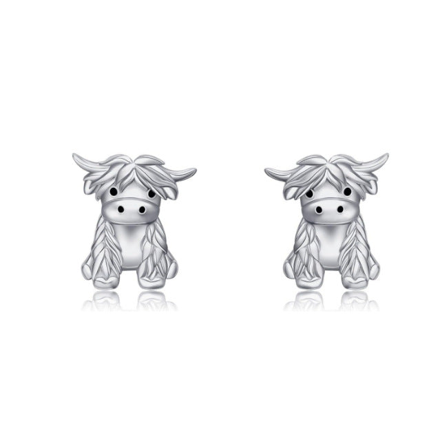 Wholesale cartoon cow-shaped personality all-match earrings