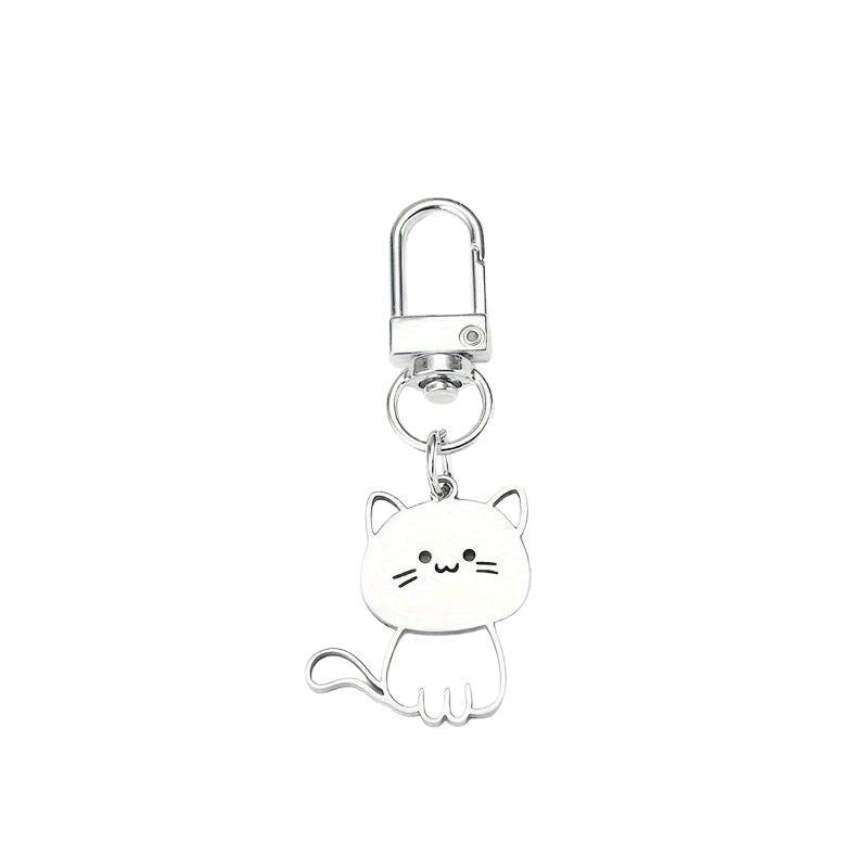 Wholesale Titanium Steel Soft Cute Kat  Cartoon  Creative Small Keychain