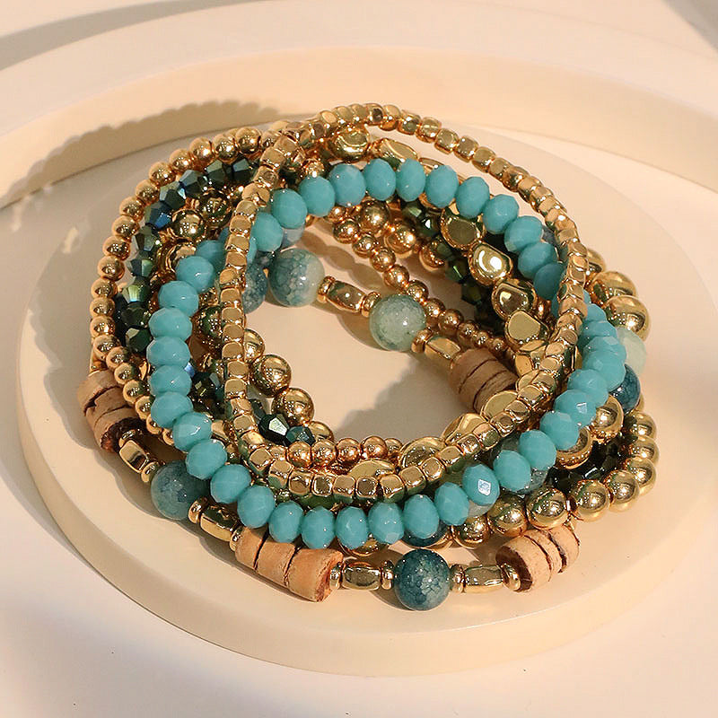 Wholesale 9pcs Blue Bohemian Style Bracelet Set ACC-BT-GuTe006