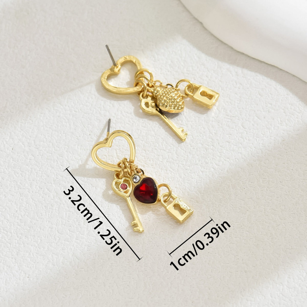 Wholesale Light Luxury Love Earrings  Diamond Lock Series  Earrings