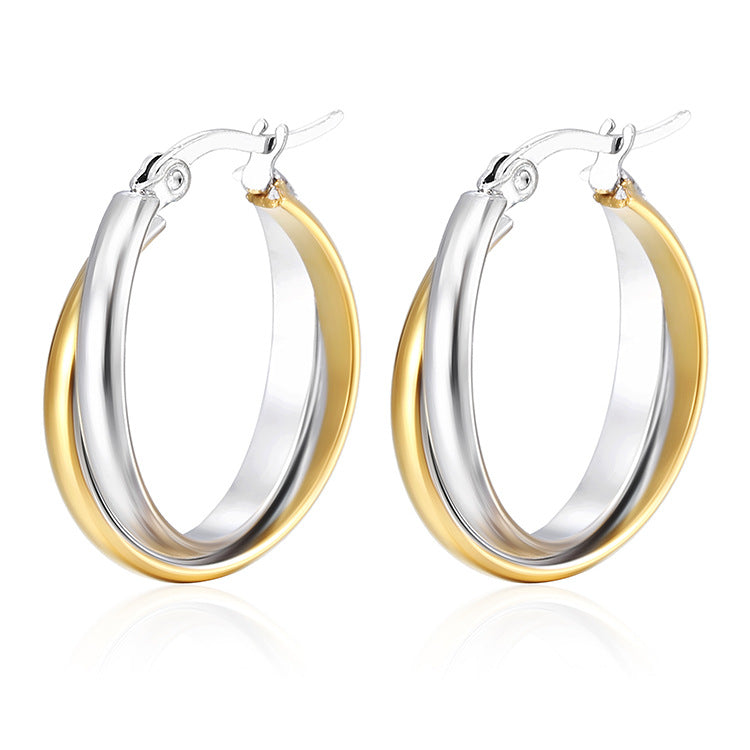 Wholesale  Stainless Steel Earrings  Plated 18K Gold Ear Buckle