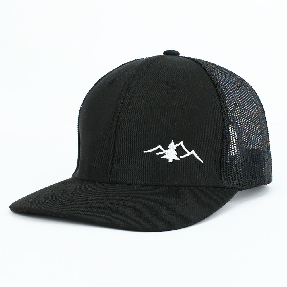 Wholesale Embroidered Hill Breathable Mesh Hat Flat Brim Hat Baseball Cap ACC-HT-RongZhao016
